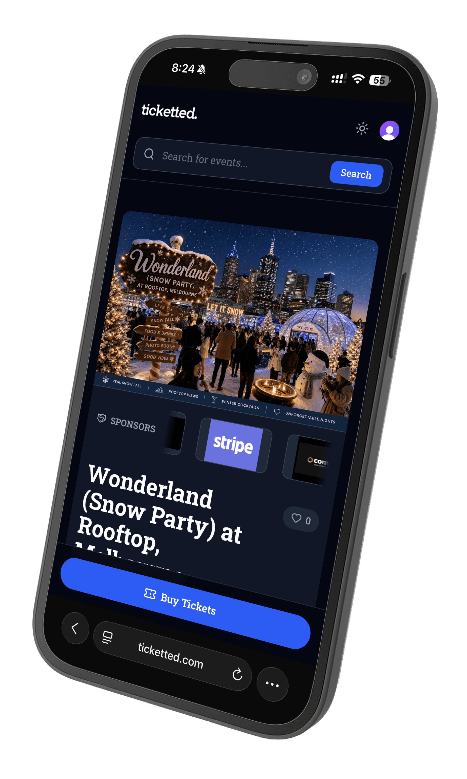 Ticketted on iPhone