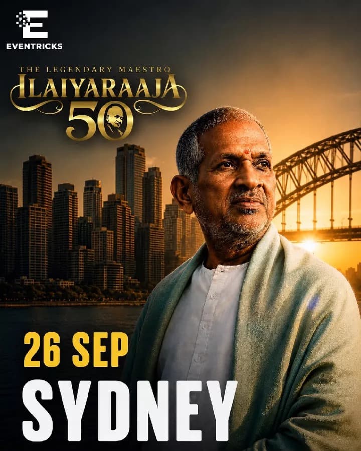 Ilaiyaraaja Live in Concert Sydney 2026 poster