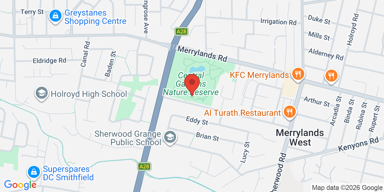 Map of Central Gardens Nature Reserve