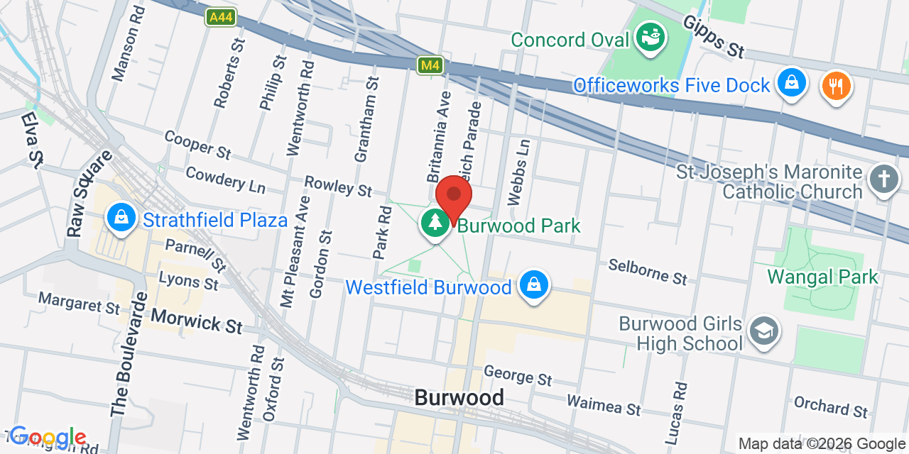 Map of Burwood Park Facilities