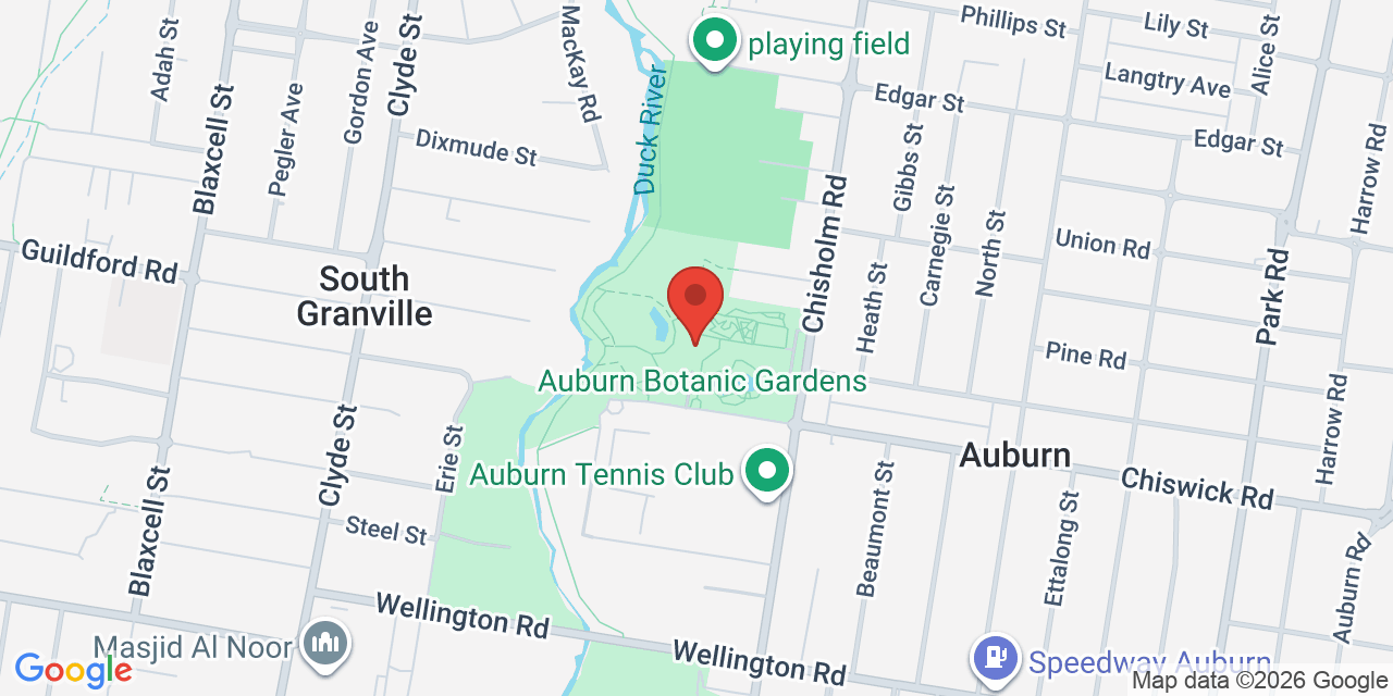 Map of Auburn Botanic Gardens
