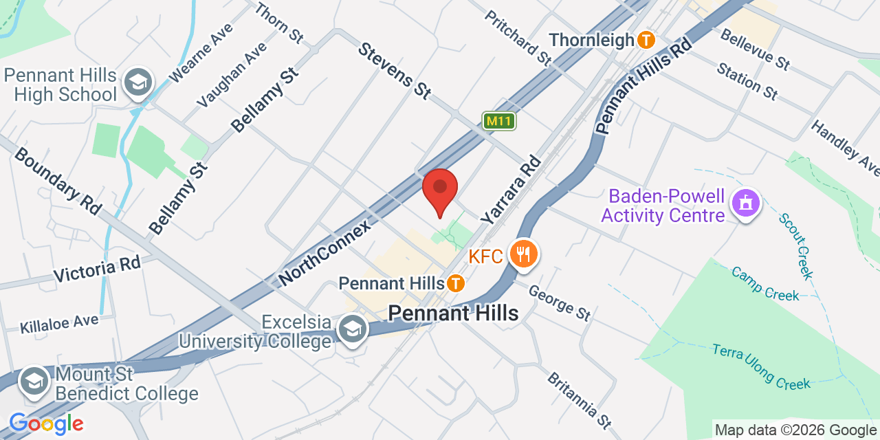 Map of Pennant Hills Leisure and Learning Centre
