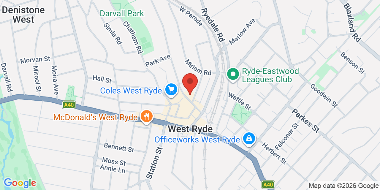 Map of West Ryde Community Centre Main Hall
