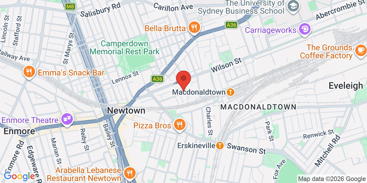 Map of Brown Street Community Hall