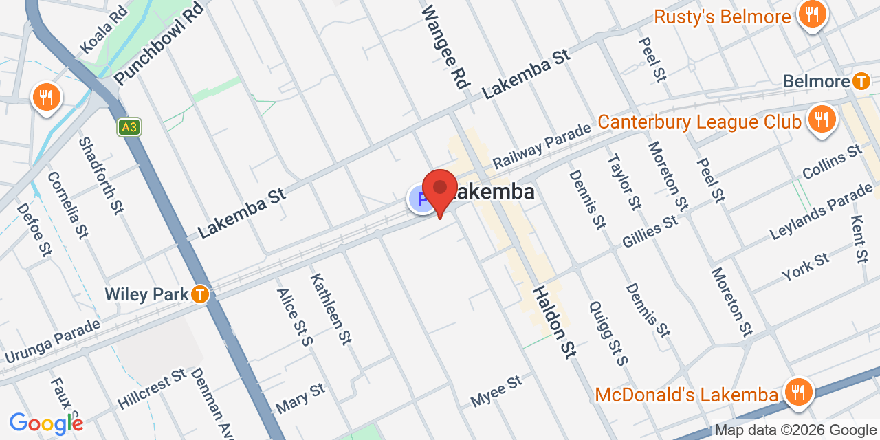 Map of Lakemba Senior Citizen's Centre