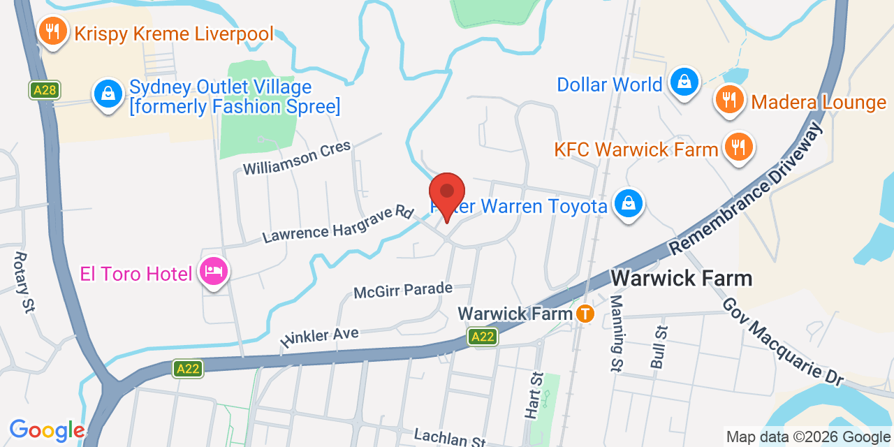 Map of Warwick Farm Community Hub
