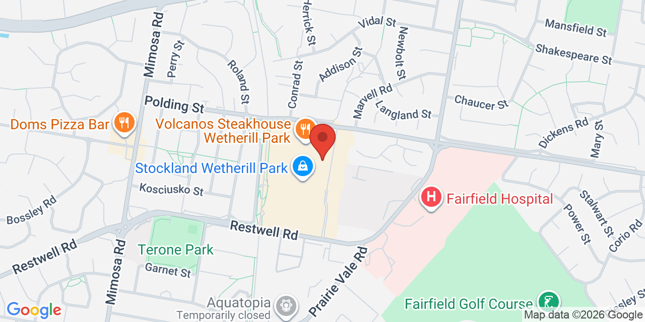 Map of Wetherill Park Community Services Centre and Hall