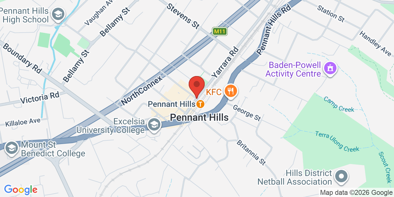 Map of Pennant Hills Community Centre