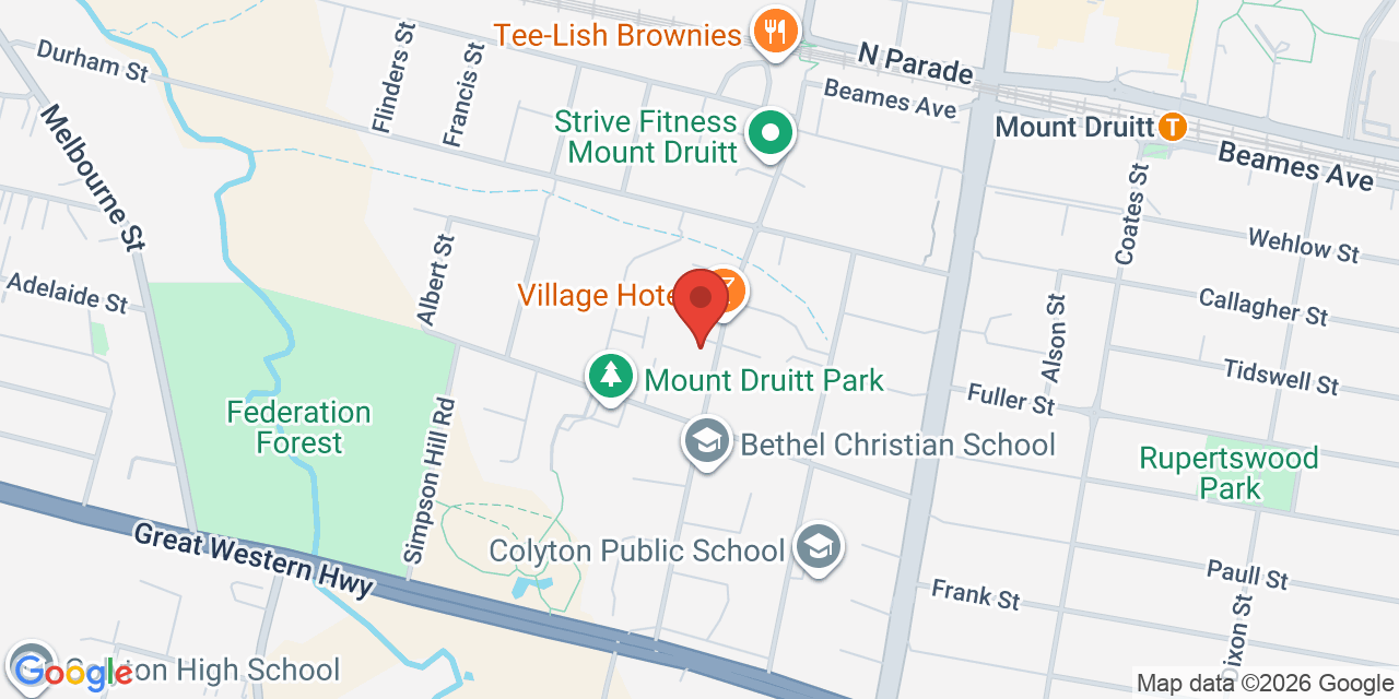 Map of Mount Druitt Community Hall