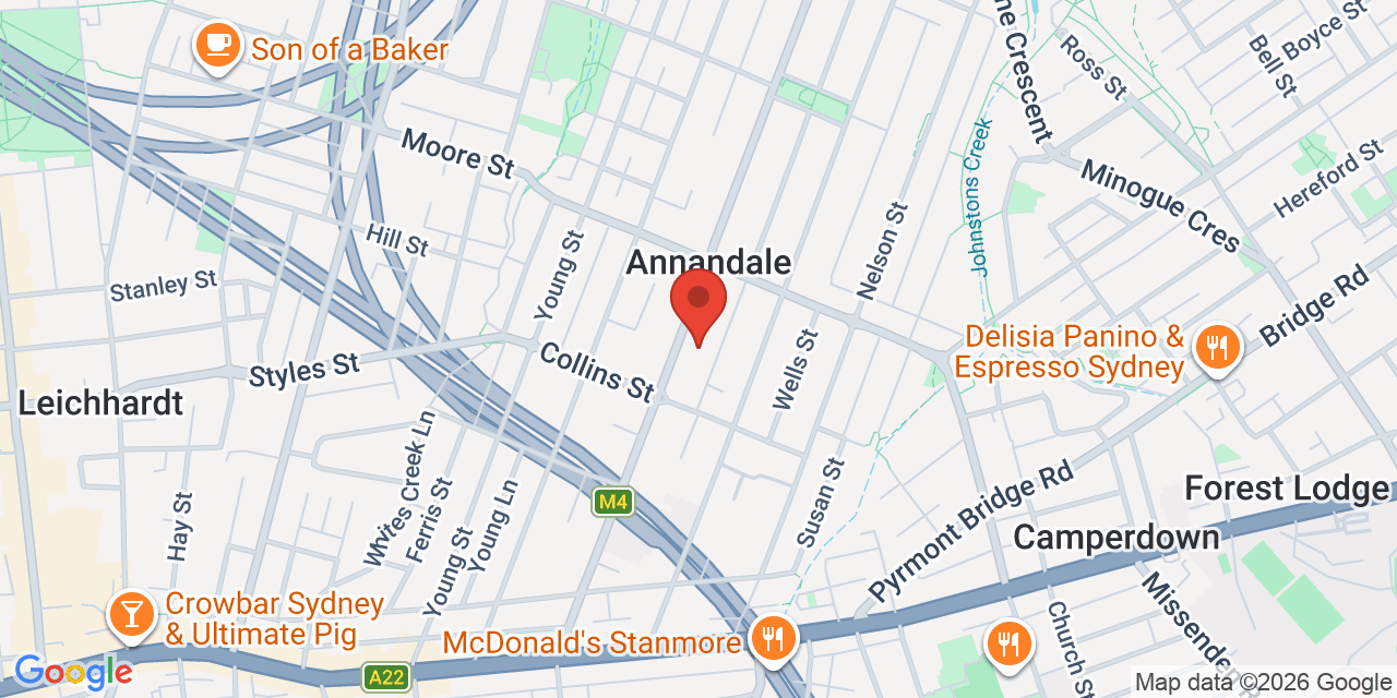 Map of Annandale Community Centre Upstairs Hall