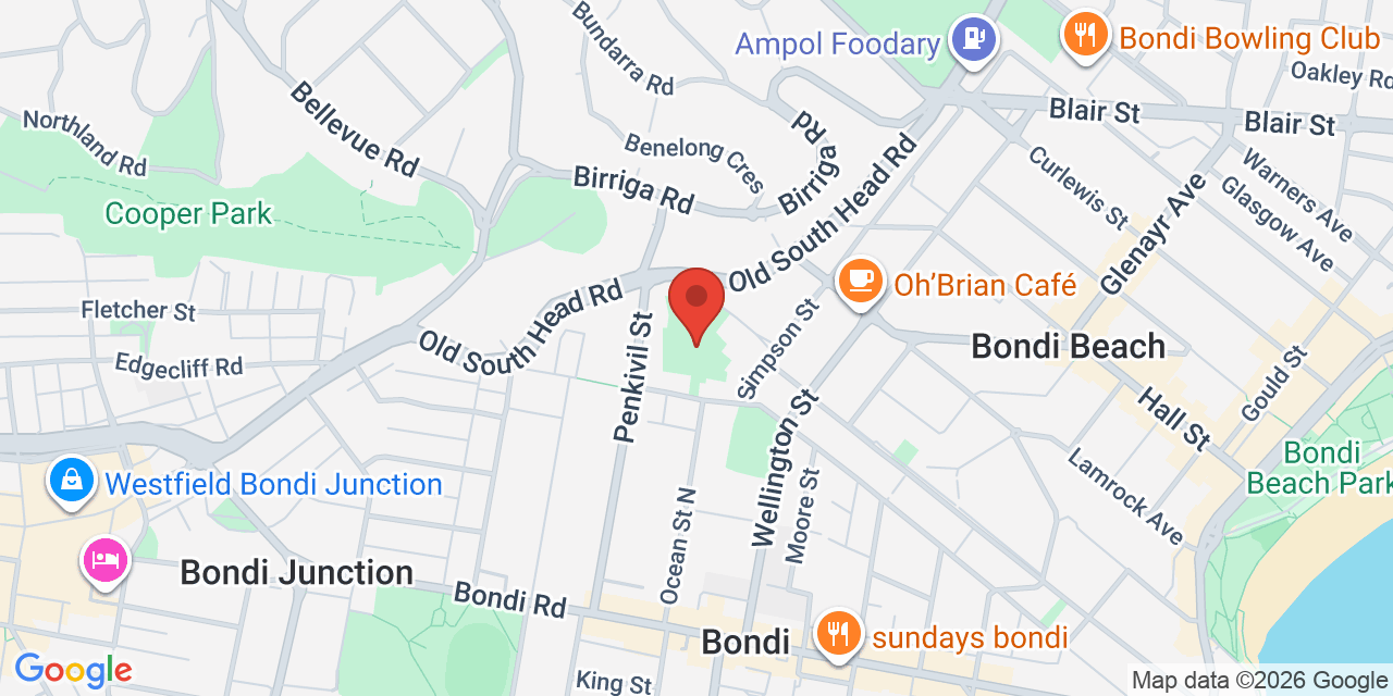 Map of Thomas Hogan Reserve Community Hall