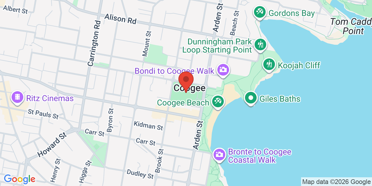 Map of Coogee East Ward Senior Citizens Centre