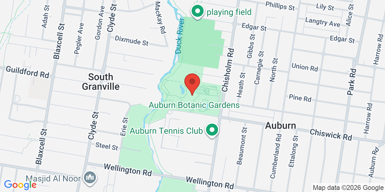 Map of Auburn Botanic Gardens