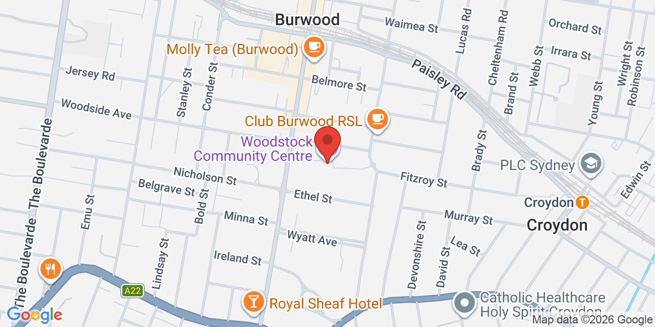 Map of Woodstock Park BBQ Shelter