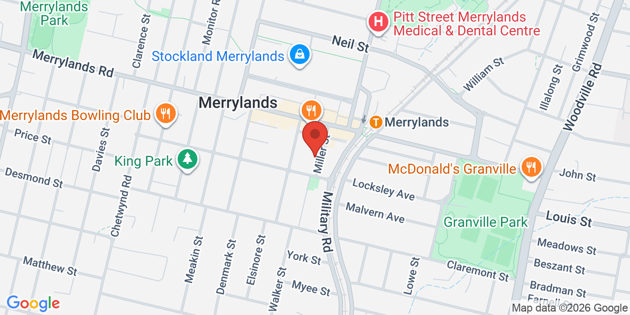 Map of Merrylands Community Centre