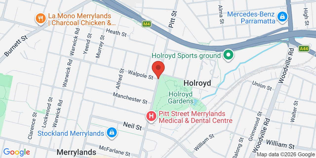 Map of Holroyd Gardens