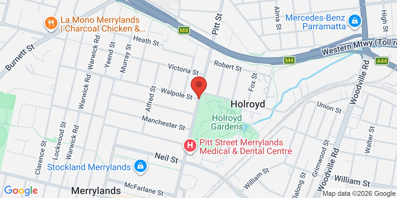 Map of Holroyd Gardens
