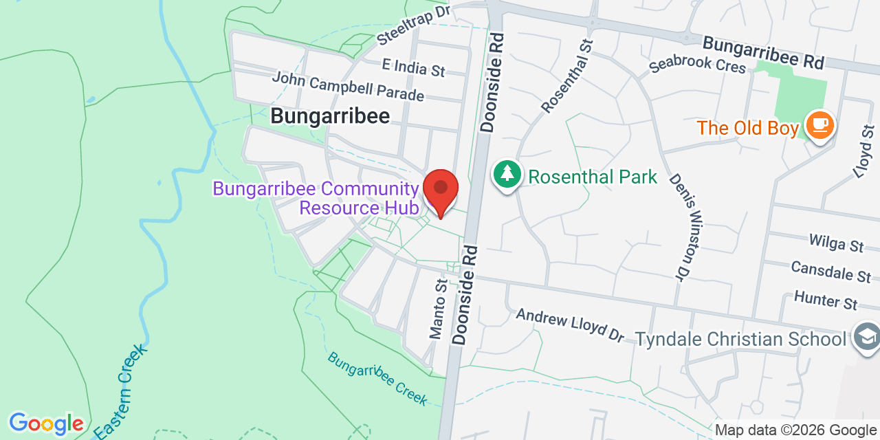 Map of Bungarribee Community Resource Hub