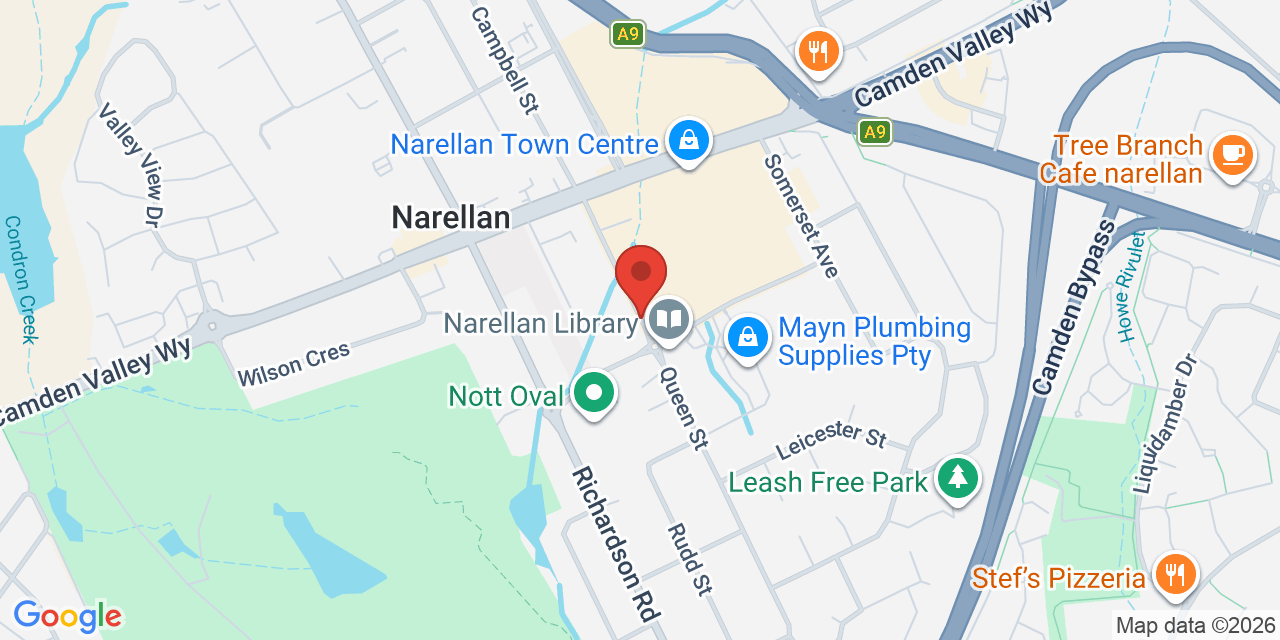 Map of Narellan Child Family and Community Centre