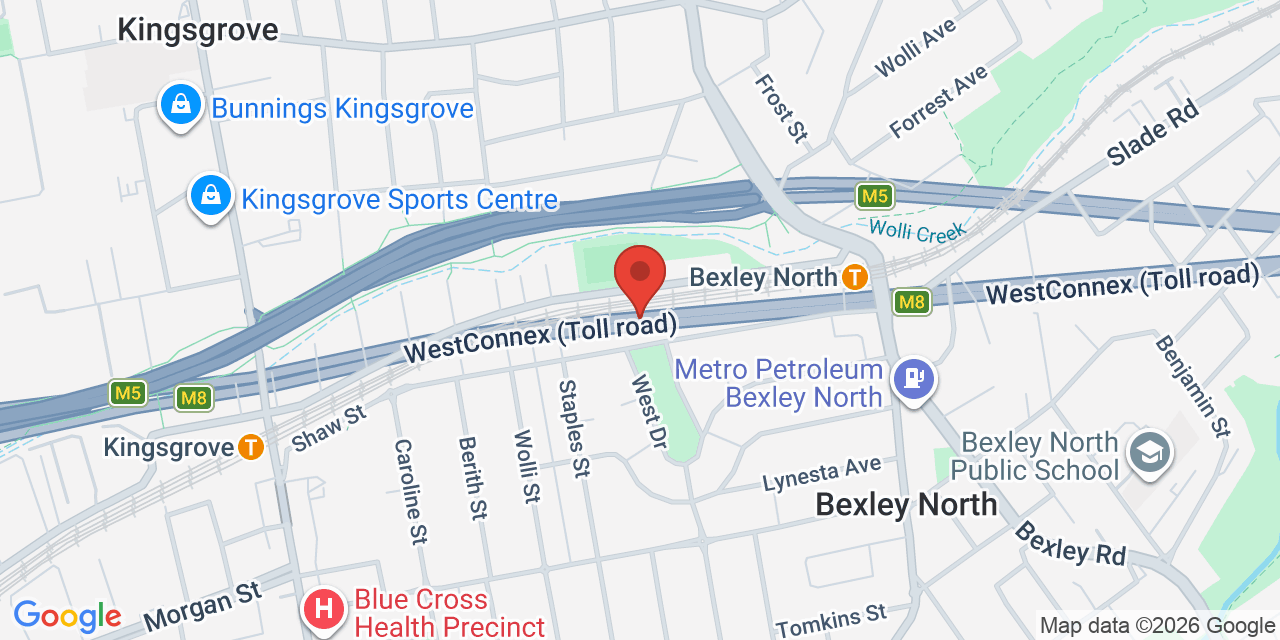 Map of Kingsgrove-Bexley North Community Centre