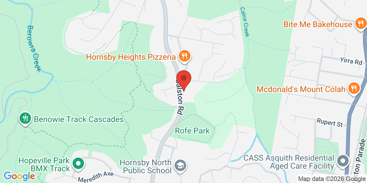 Map of Hornsby Heights Community Centre