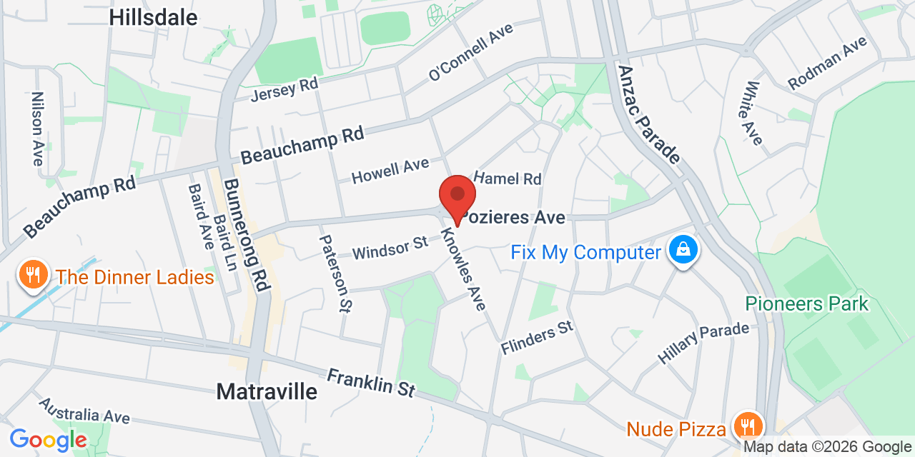 Map of Matraville Youth and Cultural Hall