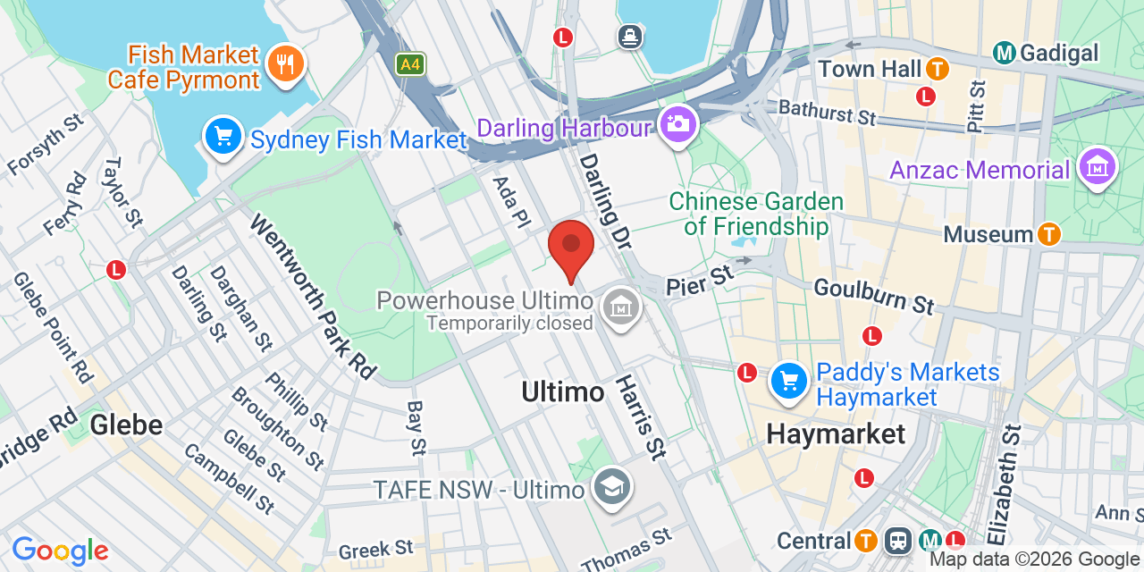 Map of Seminar room 1, Ultimo Community Centre