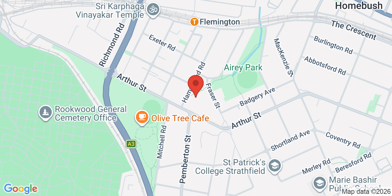Map of Homebush West Community Centre (Melville Hall)