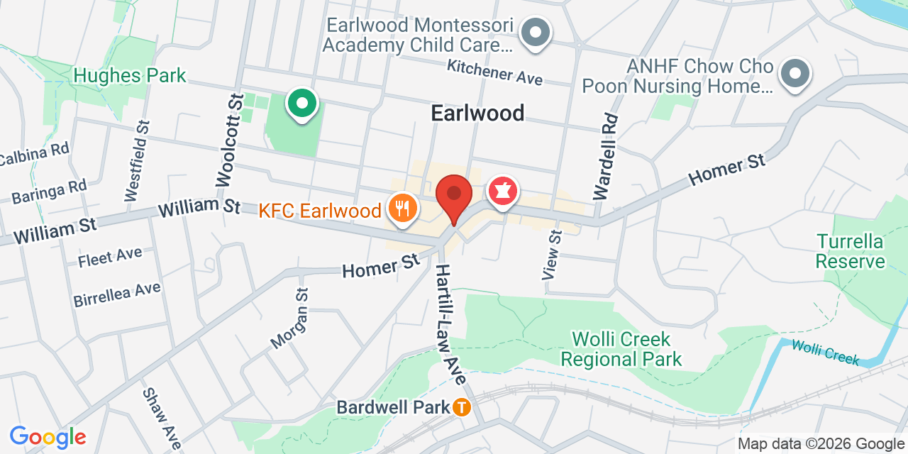 Map of Earlwood Senior Citizens' Centre
