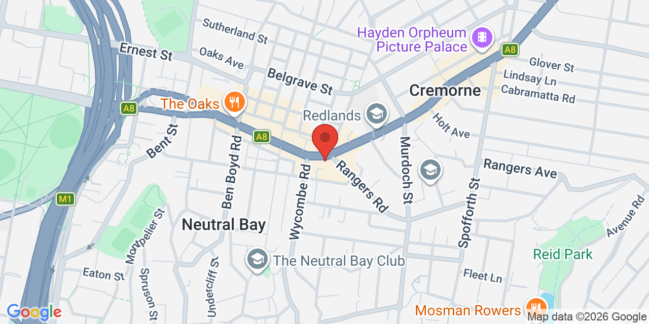 Map of Neutral Bay Community Centre Hall