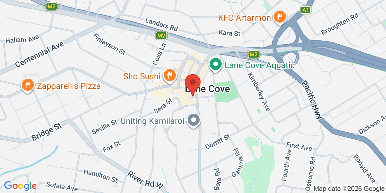 Map of Lane Cove Library