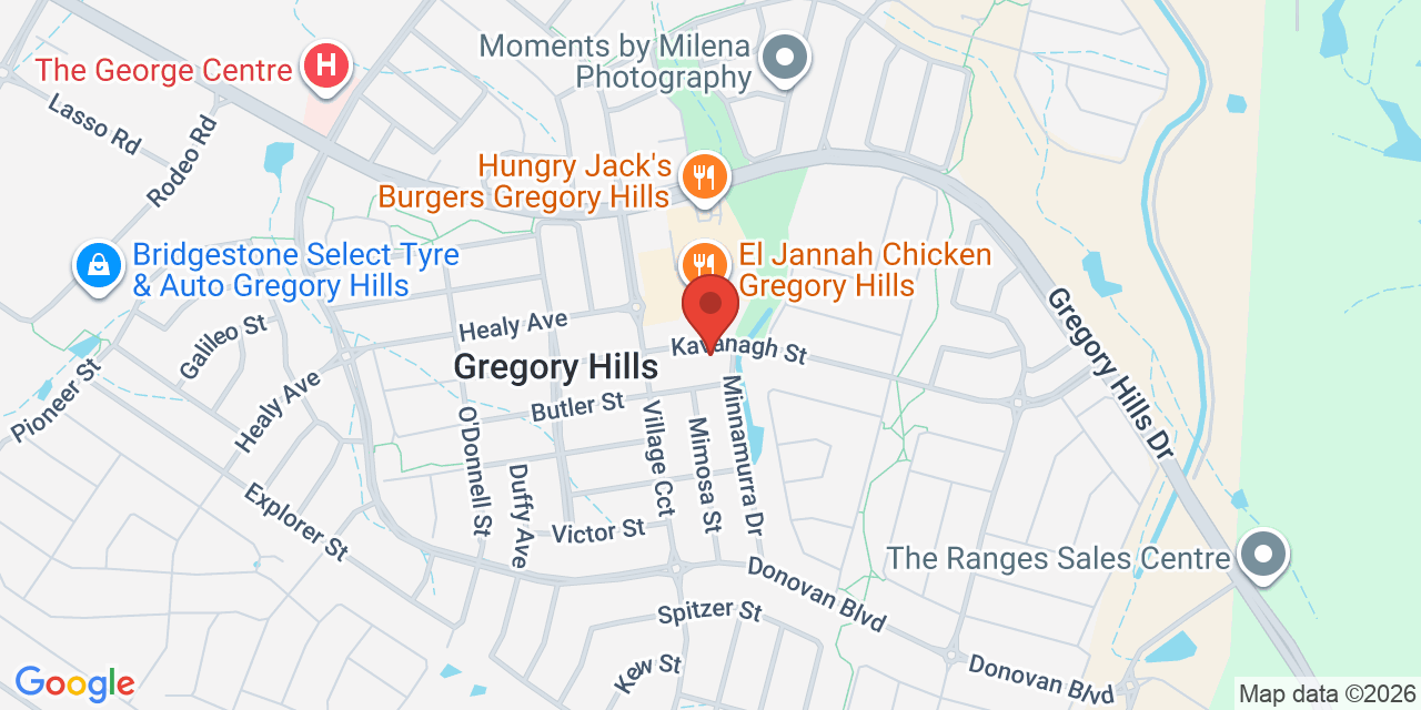Map of Gregory Hills Community Centre