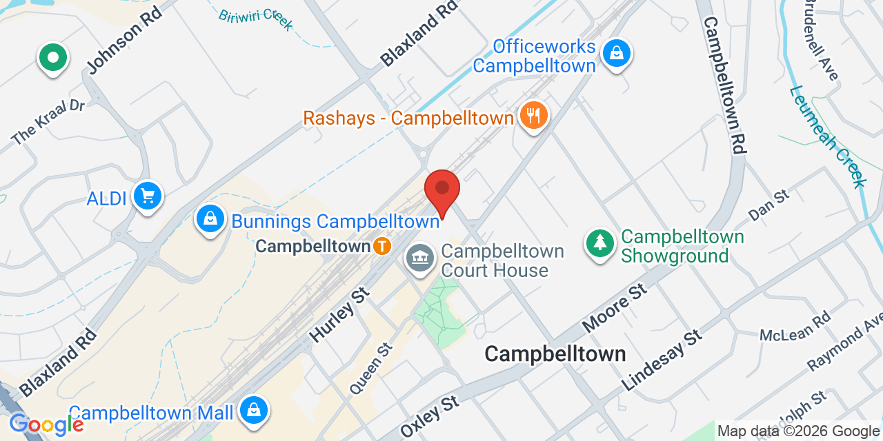 Map of Campbelltown Civic Hall