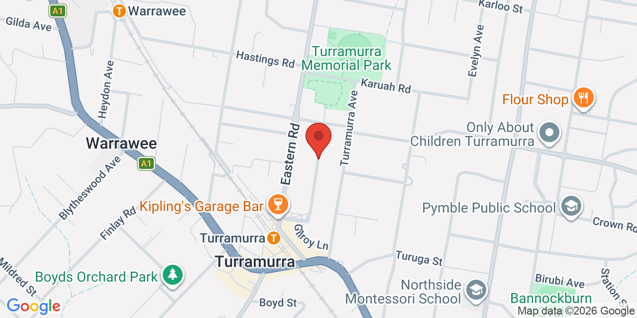 Map of Turramurra Seniors Centre / Community Hall