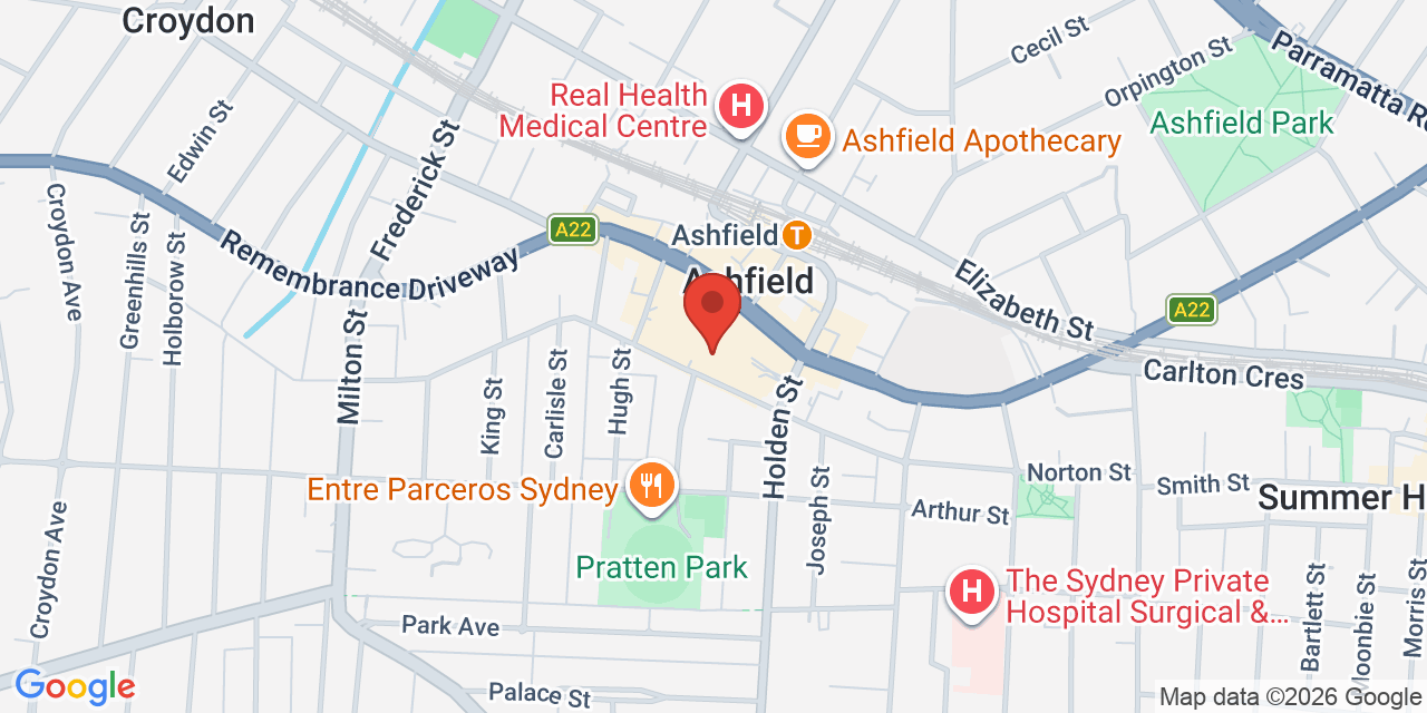 Map of Ashfield Civic Centre Activity Rooms
