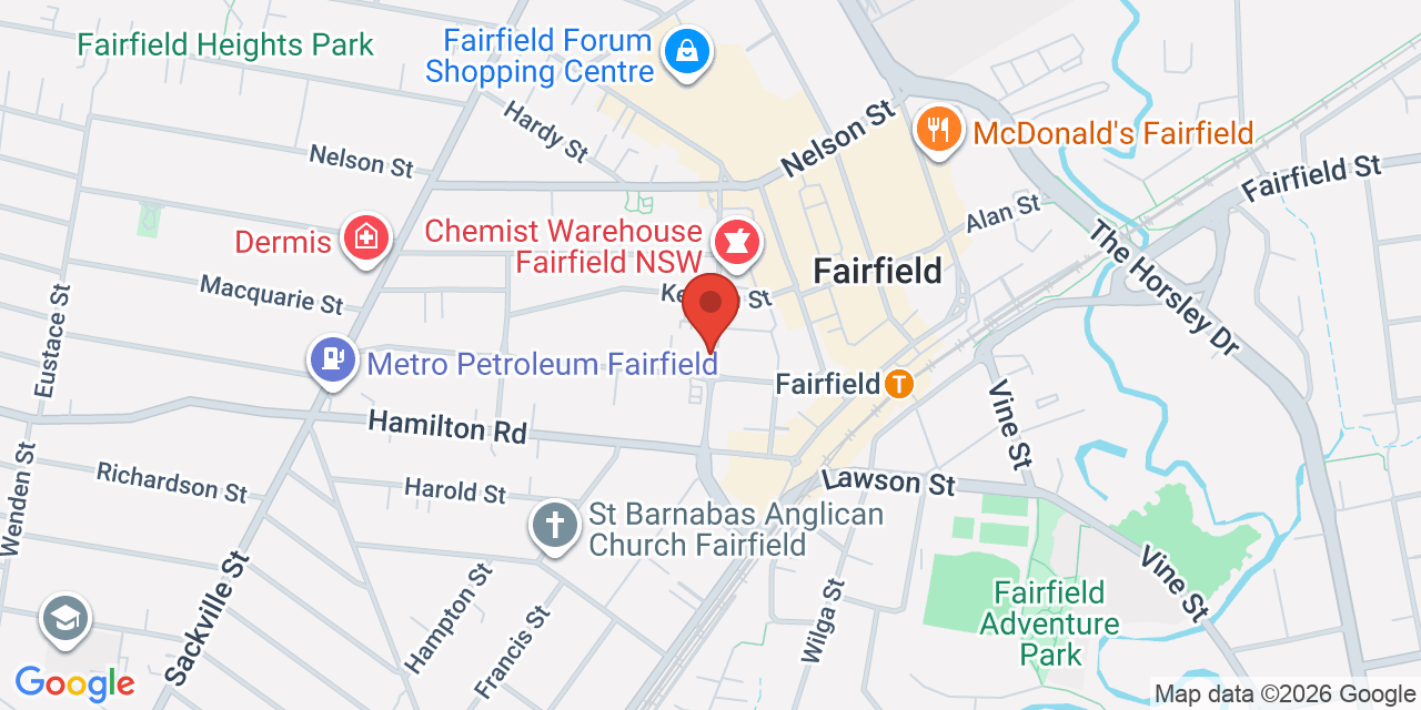 Map of Fairfield Community Services Centre and Hall