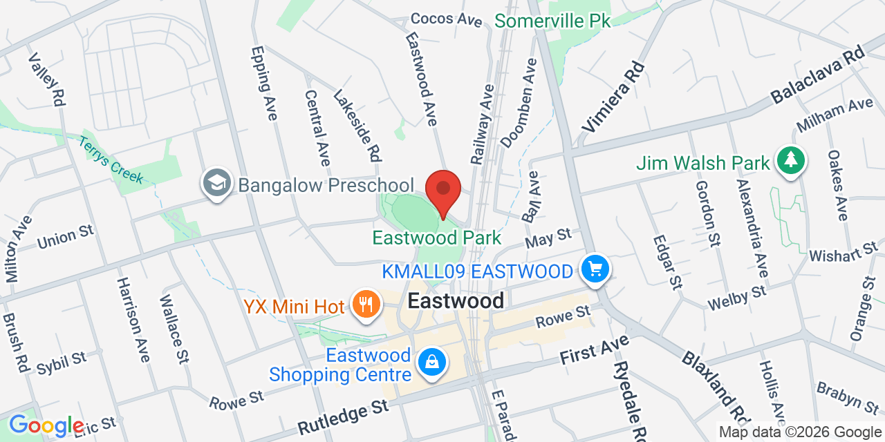 Map of Eastwood Croquet Club