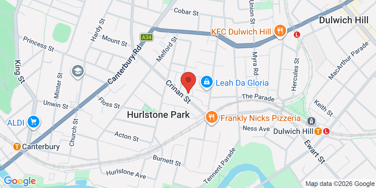 Map of Hurlstone Memorial Reserve Community Centre
