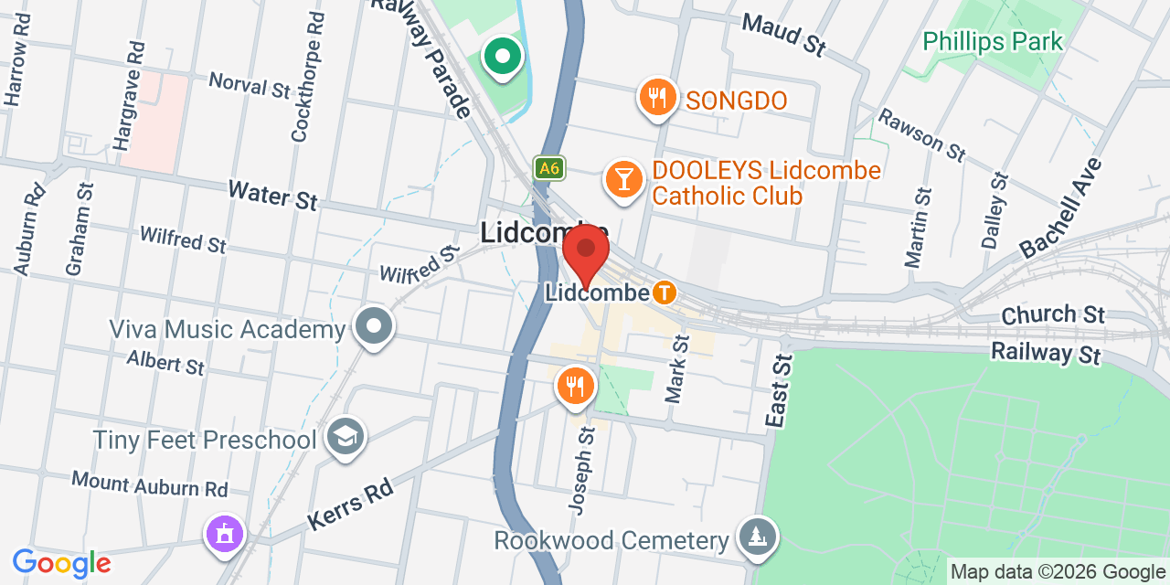 Map of Lidcombe Community Centre