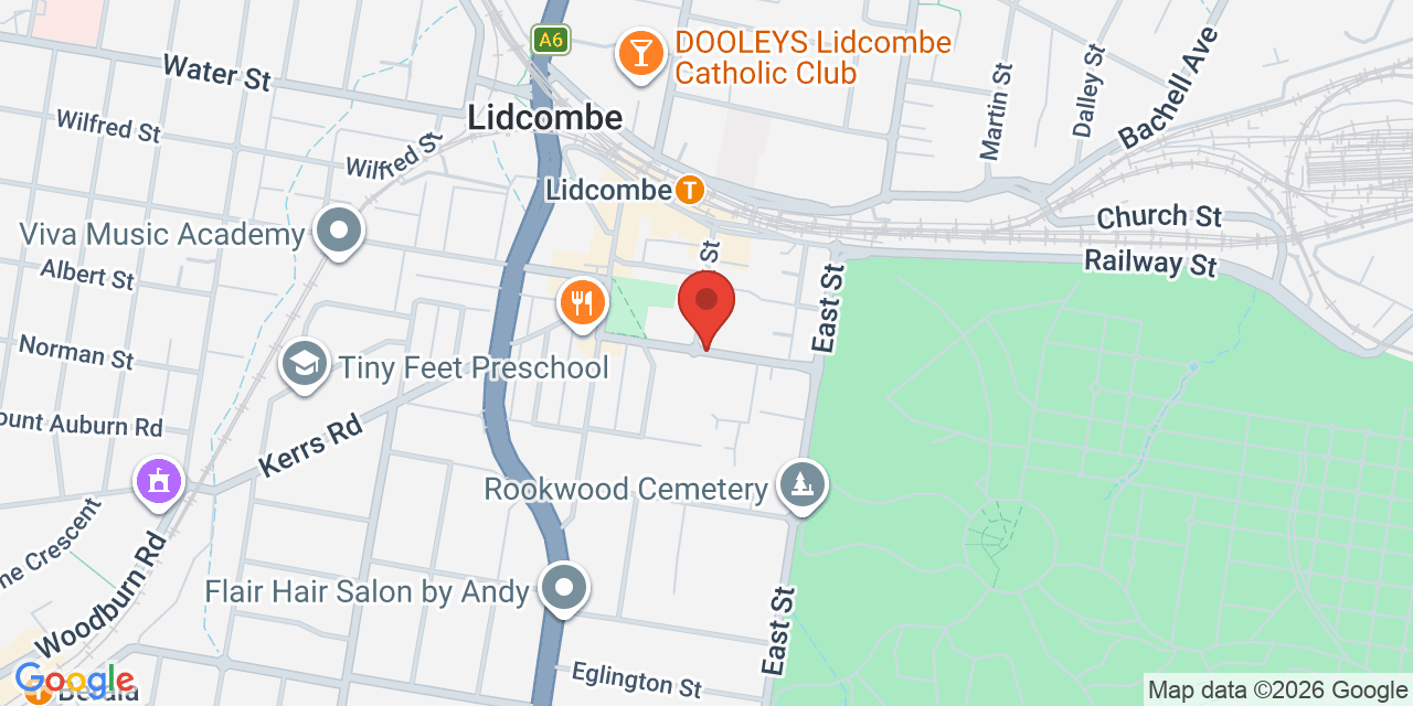 Map of Remembrance Park Lidcombe