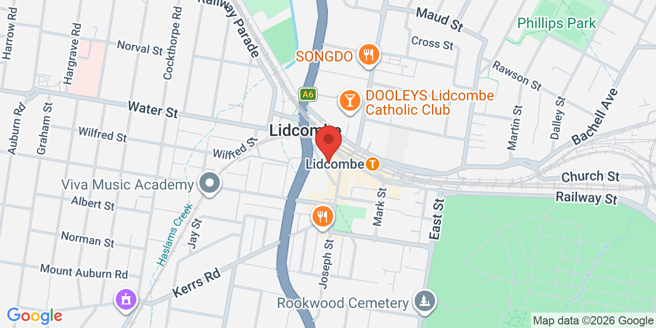 Map of Lidcombe Community Centre