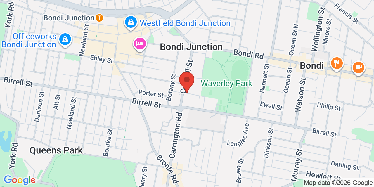 Map of Amenity Building Waverley Park