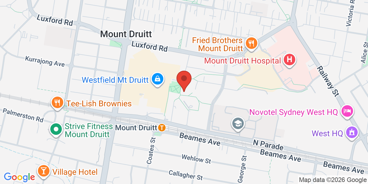 Map of The Mount Druitt Hub