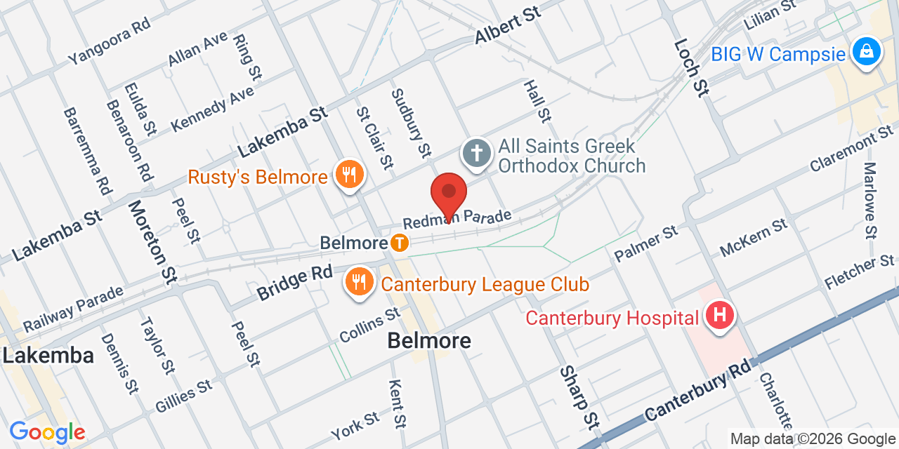Map of Belmore Senior Citizens' Centre