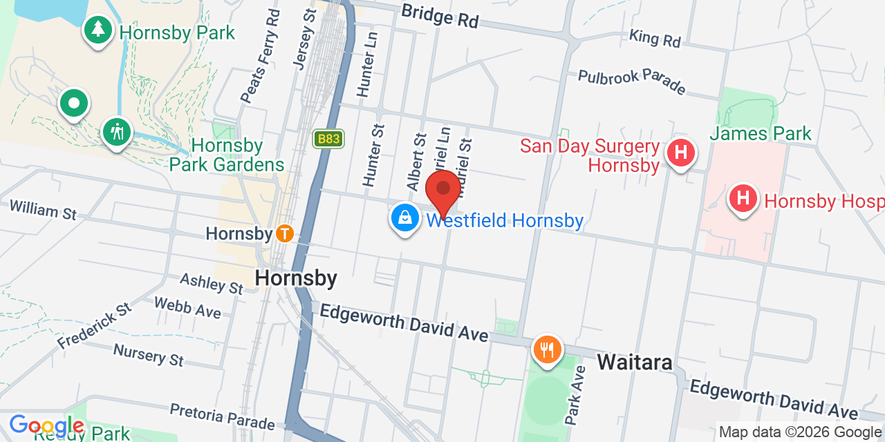 Map of Hornsby Youth and Family Centre