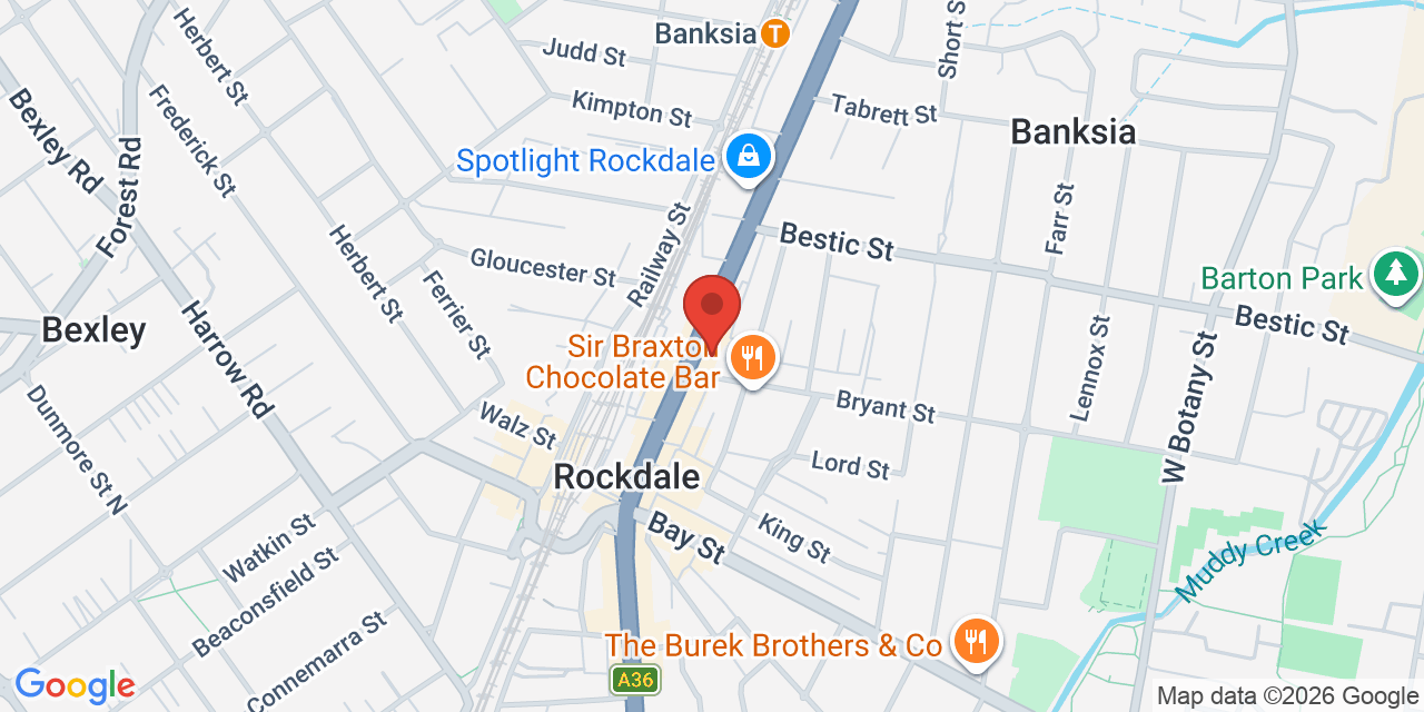Map of Rockdale Town Hall